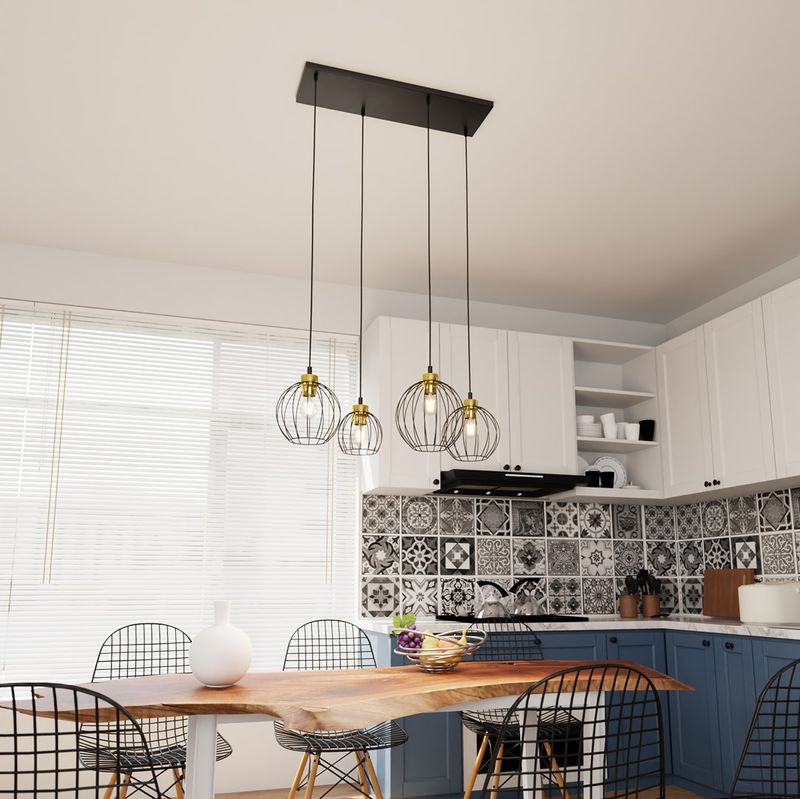 Emibig Lighting Taklampa NANDO 4 BL GULD