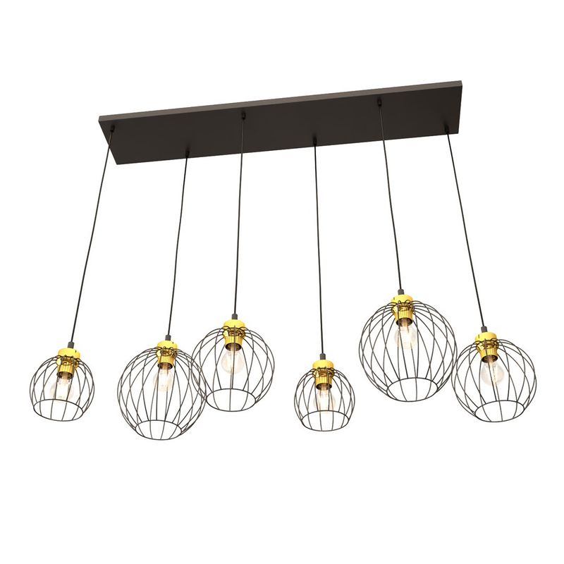 Emibig Lighting Taklampa NANDO 6 BL GULD