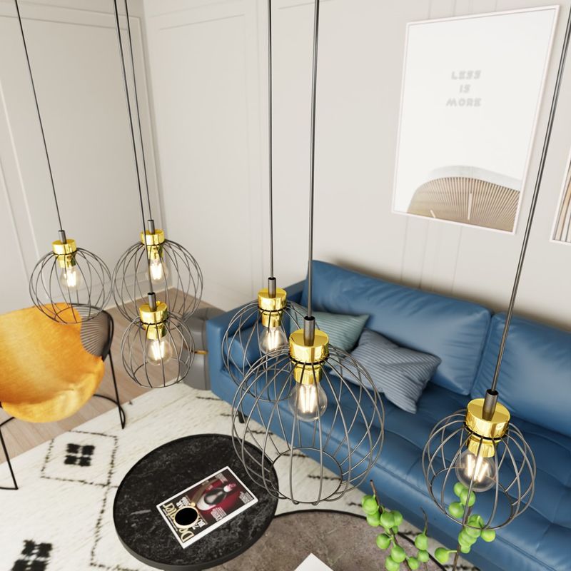 Emibig Lighting Taklampa NANDO 6 BL GULD