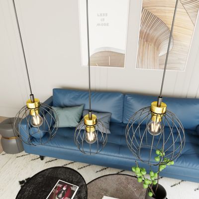 Emibig Lighting Taklampa NANDO 3 BL GULD