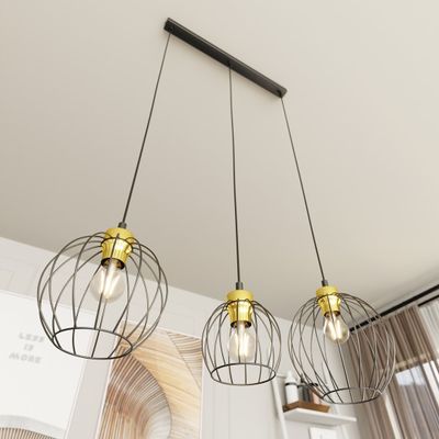 Emibig Lighting Taklampa NANDO 3 BL GULD