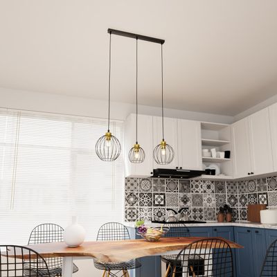 Emibig Lighting Taklampa NANDO 3 BL GULD