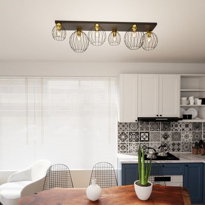 Emibig Lighting Taklampa NEST 6 BL GULD