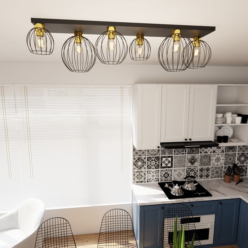 Emibig Lighting Taklampa NEST 6 BL GULD