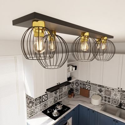 Emibig Lighting Taklampa NEST 6 BL GULD