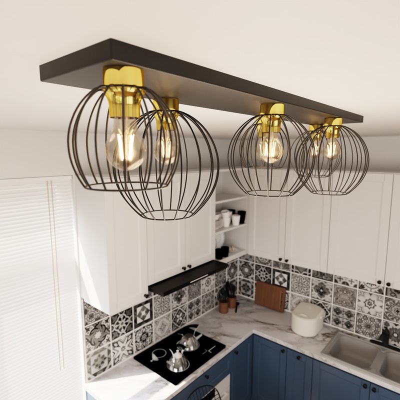 Emibig Lighting Taklampa NEST 6 BL GULD