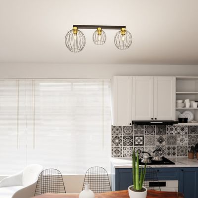 Emibig Lighting Taklampa NEST 3 BL GULD