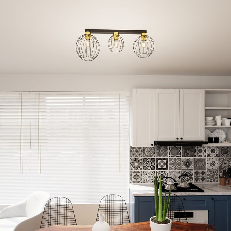 Emibig Lighting Taklampa NEST 3 BL GULD