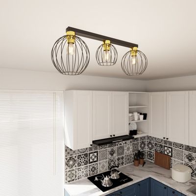 Emibig Lighting Taklampa NEST 3 BL GULD