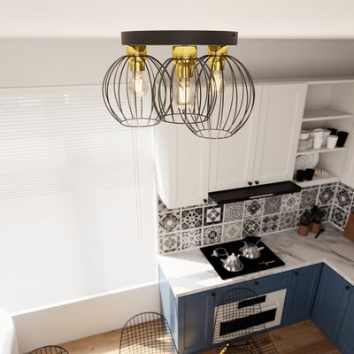 Emibig Lighting Taklampa NEST 3PREM BL GULD