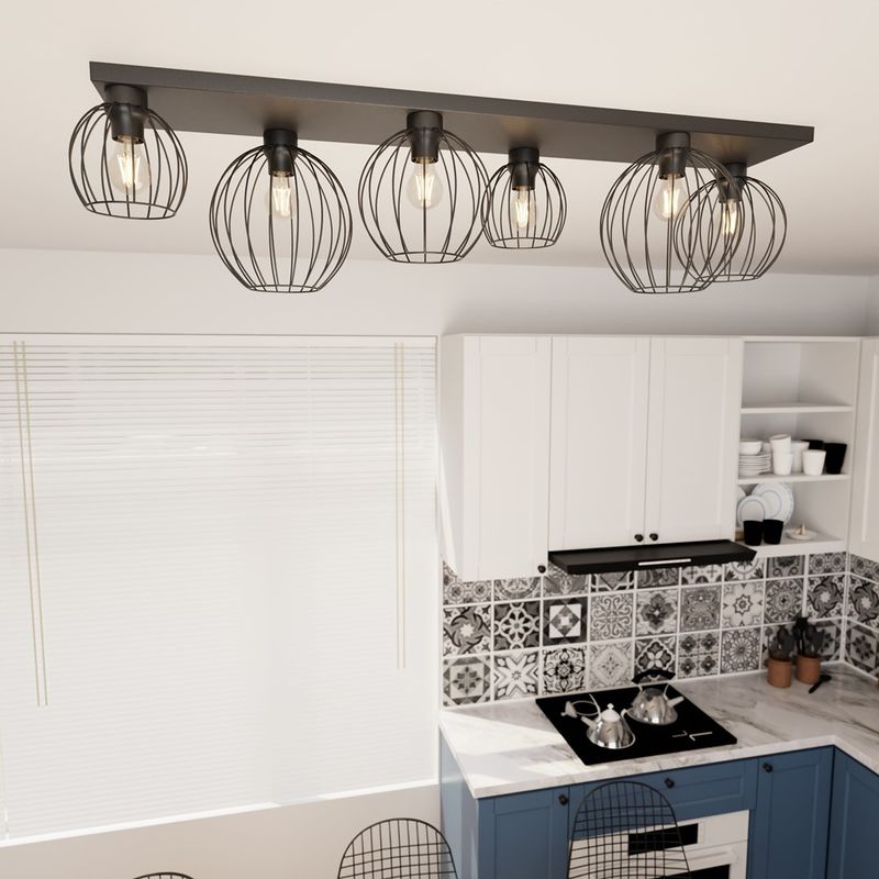 Emibig Lighting Taklampa NEST 6 BL