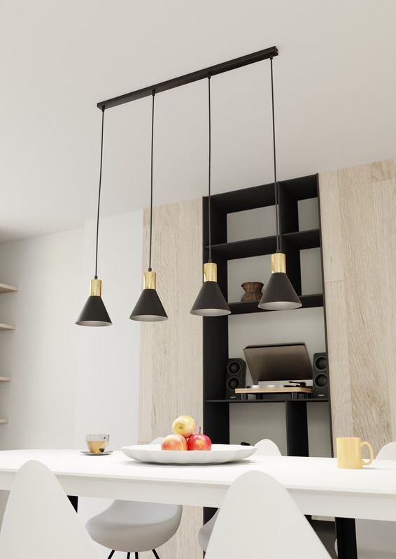 Emibig Lighting Taklampa ROSA 4 BL