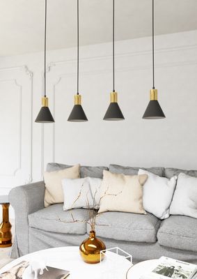 Emibig Lighting Taklampa ROSA 4 BL