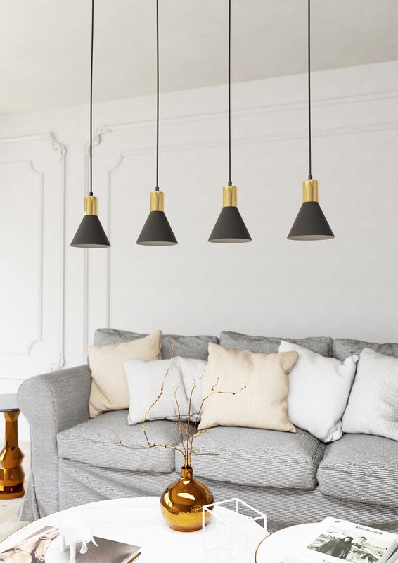 Emibig Lighting Taklampa ROSA 4 BL
