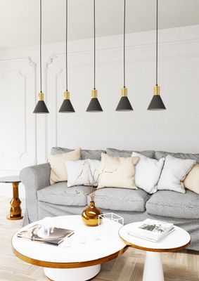 Emibig Lighting Taklampa ROSA 5 BL