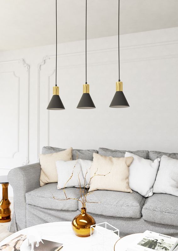 Emibig Lighting Taklampa ROSA 3 BL