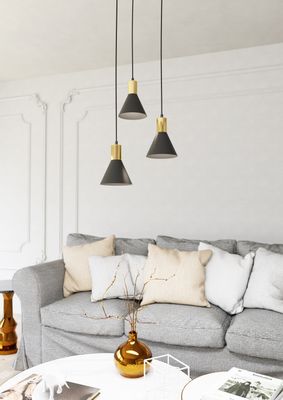 Emibig Lighting Taklampa ROSA 3 PREM BL