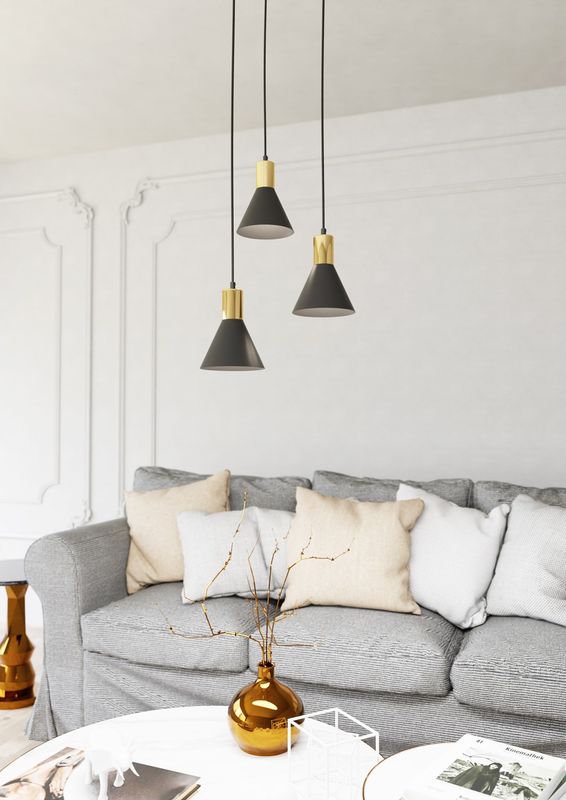 Emibig Lighting Taklampa ROSA 3 PREM BL