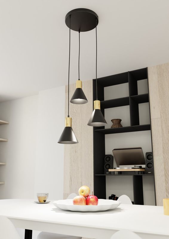 Emibig Lighting Taklampa ROSA 3 PREM BL