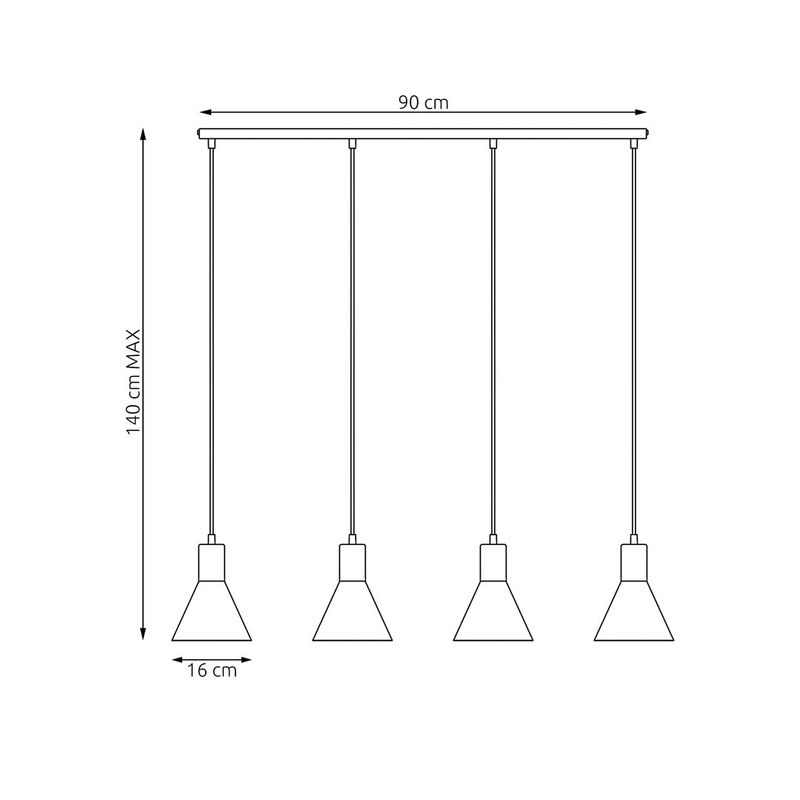 Emibig Lighting Taklampa ROSA 4 WH