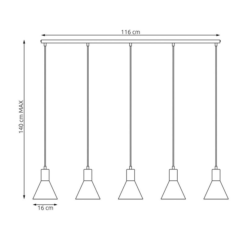 Emibig Lighting Taklampa ROSA 5 WH