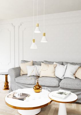 Emibig Lighting Taklampa ROSA 3 PREM VIT