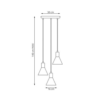 Emibig Lighting Taklampa ROSA 3 PREM VIT