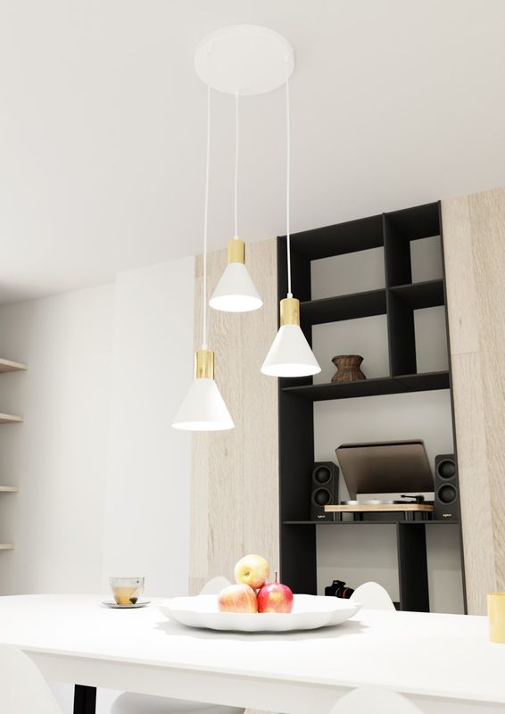 Emibig Lighting Taklampa ROSA 3 PREM VIT