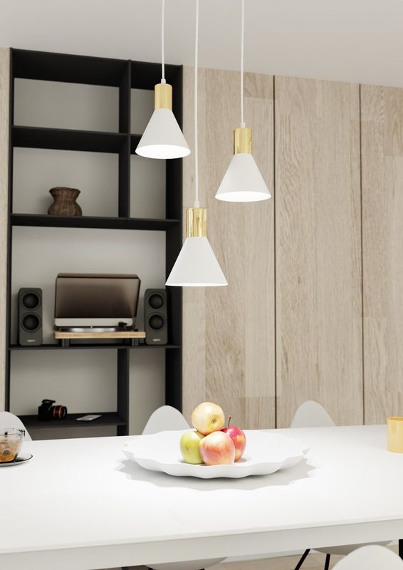 Emibig Lighting Taklampa ROSA 3 PREM VIT