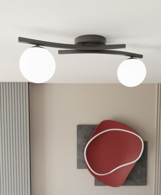 Emibig Lighting Taklampa OPUS 2 BL OPAL