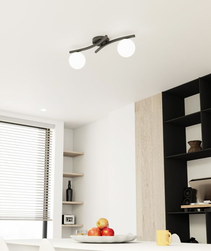 Emibig Lighting Taklampa OPUS 2 BL OPAL