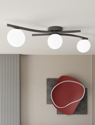 Emibig Lighting Taklampa OPUS 3 BL OPAL