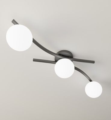 Emibig Lighting Taklampa OPUS 3 BL OPAL