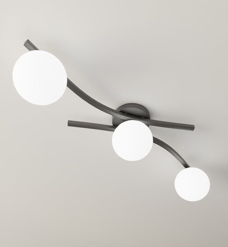Emibig Lighting Taklampa OPUS 3 BL OPAL