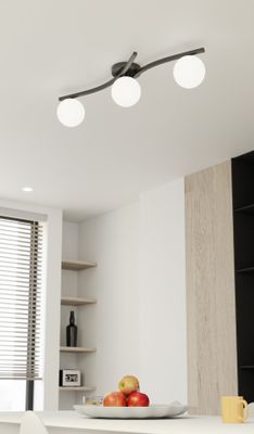 Emibig Lighting Taklampa OPUS 3 BL OPAL