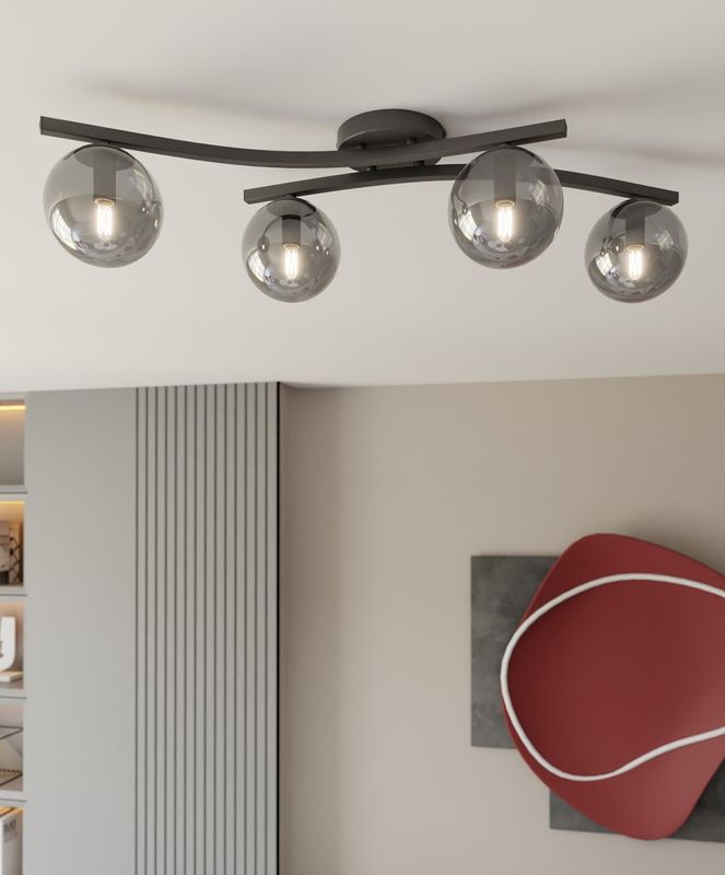 Emibig Lighting Taklampa OPUS 4 BL GRAFIT