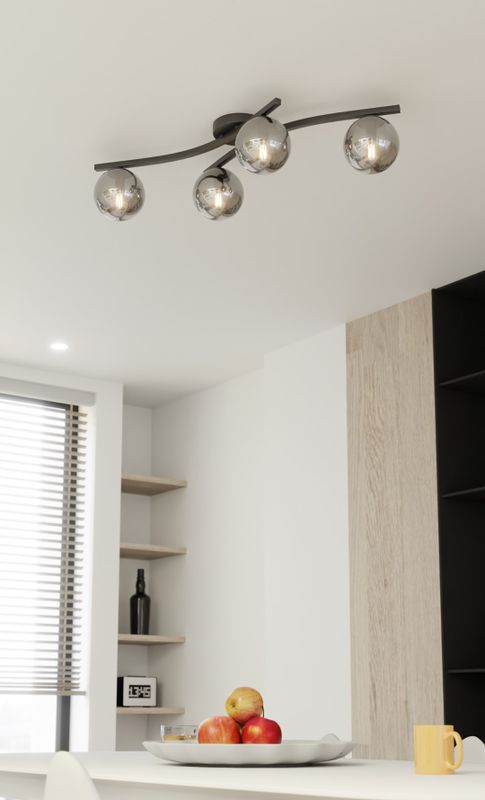 Emibig Lighting Taklampa OPUS 4 BL GRAFIT
