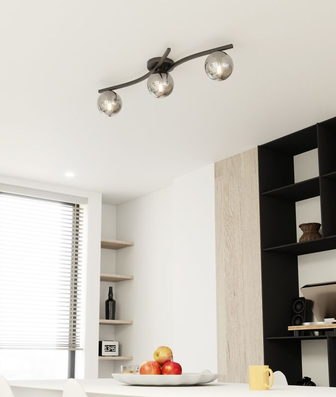 Emibig Lighting Taklampa OPUS 3 BL GRAFIT