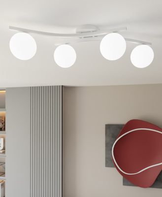 Emibig Lighting Taklampa OPUS 4 WH OPAL
