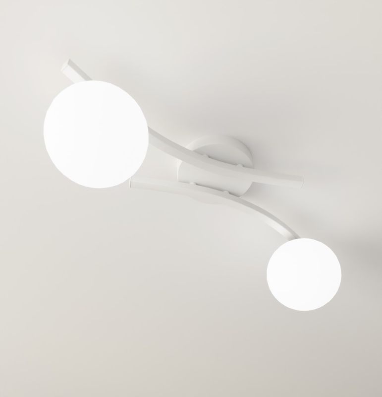 Emibig Lighting Taklampa OPUS 2 WH OPAL