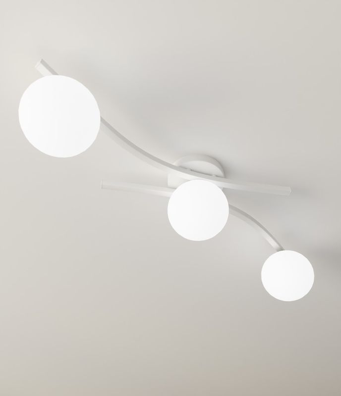 Emibig Lighting Taklampa OPUS 3 WH OPAL