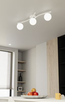 Emibig Lighting Taklampa OPUS 3 WH OPAL