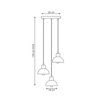 Emibig Lighting Taklampa SECO 3 PREM BL
