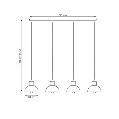 Emibig Lighting Taklampa SECO 4 WH