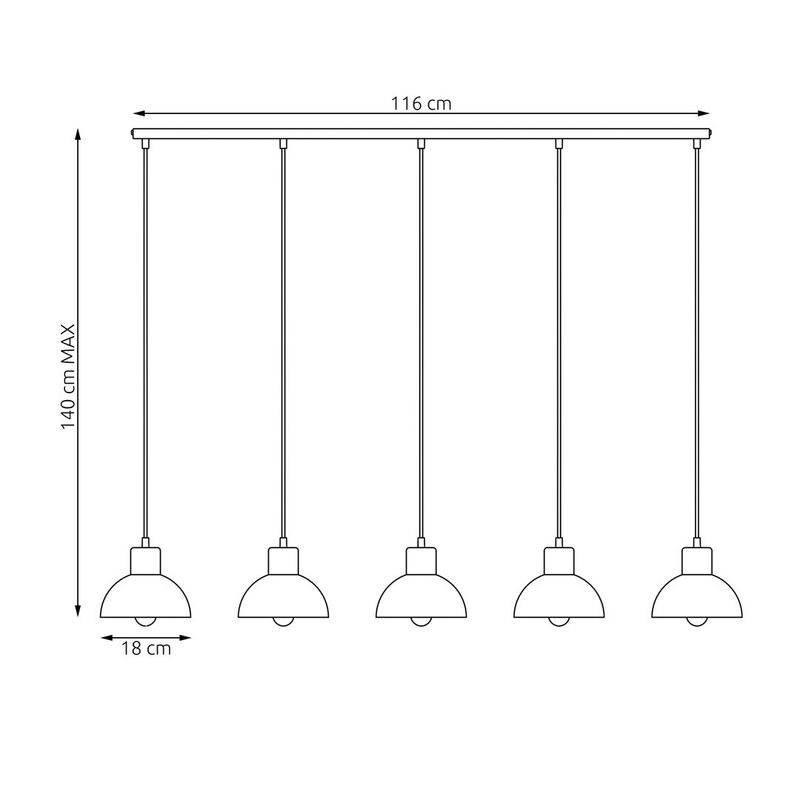 Emibig Lighting Taklampa SECO 5 WH