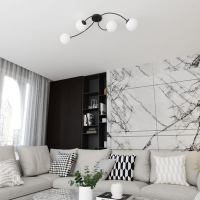 Emibig Lighting Taklampa VIBRA 4 BL OPAL