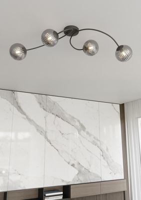 Emibig Lighting Taklampa VIBRA 4 BL GRAFIT
