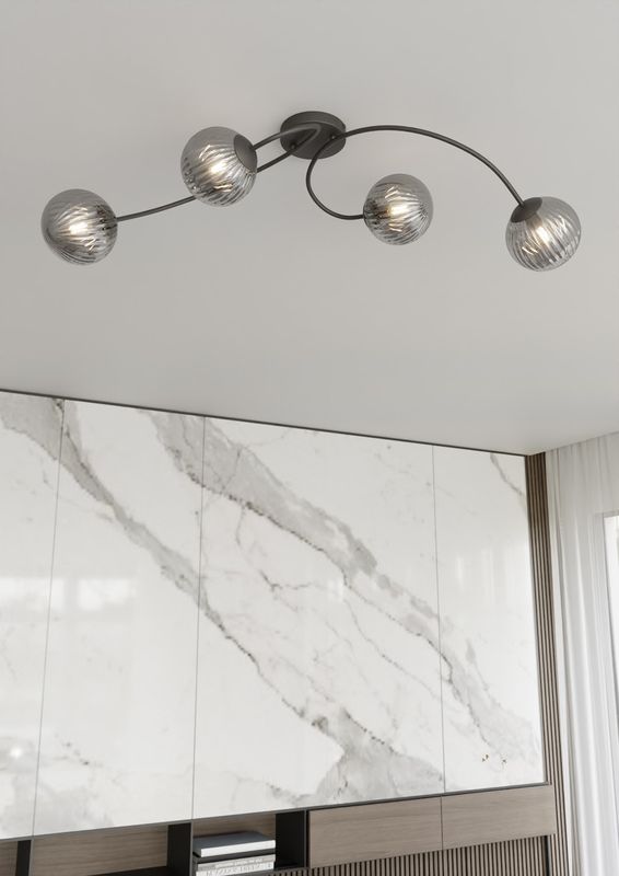 Emibig Lighting Taklampa VIBRA 4 BL GRAFIT