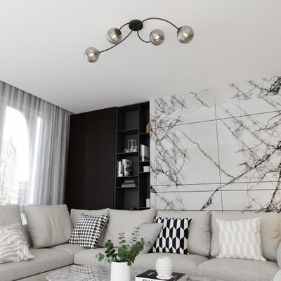 Emibig Lighting Taklampa VIBRA 4 BL GRAFIT