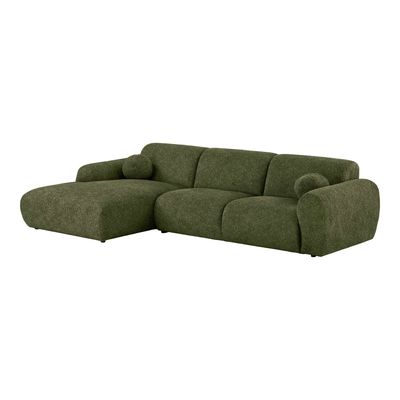 House Nordic Clyde Loungesoffa - Loungesoffa med två dynor, vänstervänd, olivgrön